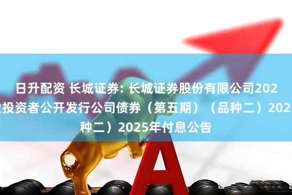 日升配资 长城证券: 长城证券股份有限公司2021年面向专业投资者公开发行公司债券（第五期）（品种二）2025年付息公告